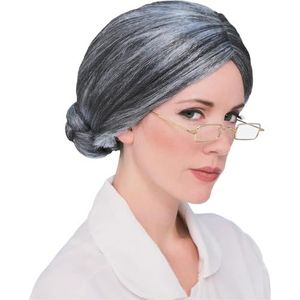 Rubie's Officiële pruik, oude dame, volwassenen, grijs, eenheidsmaat