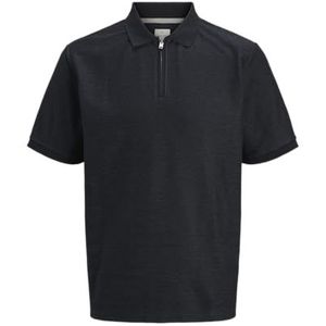 JACK & JONES Heren Jprccronnie Ss Zip Polo Noos, India-inkt, XS
