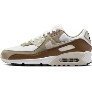 Nike Air Max 90 sneakers voor heren, 40 EU, Summit White Black Khaki Lt Orewood Brn, 40 EU