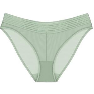 Triumph Dames Tempting Sheer Highleg Tai Slips, Silky Green, M