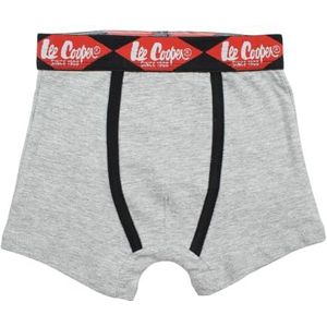 Lee Cooper, Boxer, kinderen, jongens, meisjes (6 tot 16 jaar), slip, shorts, ondergoed, kinderondergoed, zacht, warm, ademend, model GLC018 Kids S2-10A, grijs, Grijs, 10 ans