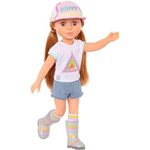 Glitter Girls Pop Astrid – beweegbare pop van 36 cm met poppenkleding, accessoires en rode lange haren om te stylen, speelgoed vanaf 3 jaar (6 delen)