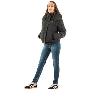 Calvin Klein Jeans Dames MATTE MONOLOGO ND SHORT PUFFER J20J224119, Puffer Jacket, Zwart, XS, Zwart (Ck Zwart), XS