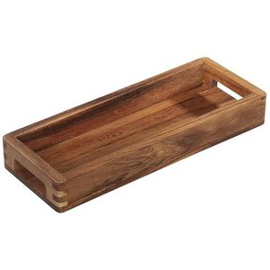 Zassenhaus Dienblad van acaciahout, dienblad met handgrepen, langwerpig, ontbijtdienblad, decoratie, tablet voor servies, duurzaam geteeld hardhout, 32 x 12 x 4,5 cm