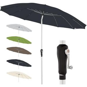 Doppler Aluminium parasol Asia Look SL-AZ 250 Auto Tilt - Ideaal voor in de tuin - ca. 250 cm - Opvouwbaar - Antraciet
