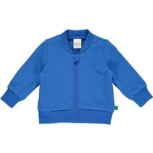 Fred's World by Green Cotton Sweat Zip Jacket baby gebreide jas voor meisjes en meisjes, Victoria Blue, 86 cm
