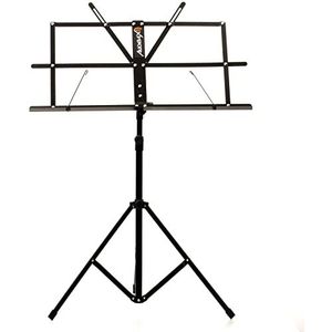 Audibax SP2 muziekstandaard voor orkest, inklapbaar, in hoogte verstelbaar, geperforeerd en afneembaar muziekvak, in hoogte verstelbaar van 94 tot 142 cm, van staal