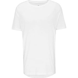 FYNCH-HATTON Heren T-shirt dubbelpak ronde hals van superfijne pima premium katoen in wit - Basic Crew O-hals T-shirt als korte mouwen 2 stuks, wit, S