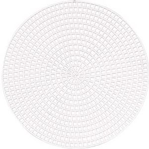 Vaessen Creative Plastic canvas, cirkelvormig, 7 stuks, flexibele gaasvellen voor knutselen, borduren en kruissteek, 10 stuks, ø11 cm of 4,3 inch, wit