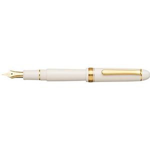 PLATINUM Japanse vulpen # 3776 Century Gold Trim Chenonceau White B/White / 0,44-0,54 mm handgemaakt/veer van 14-karaats goud/met geschenkdoos/vulpen, PNB15000-2B