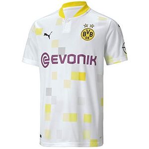 PUMA Jungen T-shirt BVB THIRD Replica SS Jr w/Evonik w/o Opel, Puma White, 128, 757166