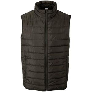 Mukua Melton Unisex vest, licht, gewatteerd, kaki, groen, maat L, Kaki groen, L