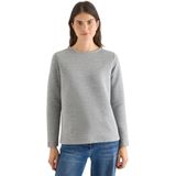 CECIL Glitter Ottoman Shirt Luna Grey Melange L