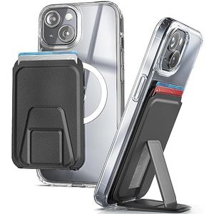 Encased MAG-hoesje met portemonnee voor iPhone 15 hoesje met magnetische kaarthouder (compatibel met MagSafe) transparant