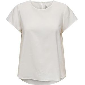 Onlaya Life S/S O-Neck Top Noos Ptm, wit (snow white), XXS