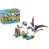 PLAYMOBIL Dinos 71525 Observatiepost voor Dimorphodon, inclusief drone met camera en andere spannende accessoires, duurzaam speelgoed voor kinderen vanaf 4 jaar
