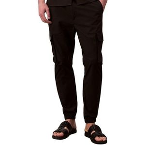 Cargobroek - Zwart - Elastische Taille - Normale Pasvorm