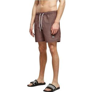 Urban Classics heren Onderbroeken Zwemshort met patroon,Navygeometric,L