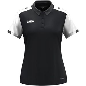 JAKO Dames poloshirt Dynamic, zwart/wit/antraciet, S