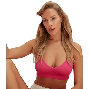 Trendyol Dames Ondergoed Bralette Bralette Gebreide BH, roze, S