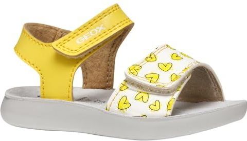 Geox - Baby Meisje B Sandal - Geel Wit - Duurzaam Gemaakt