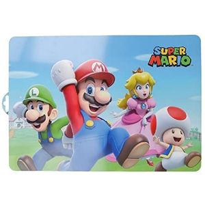 ALMACENESADAN -4863 4863 placemat Super Mario Bros, afmetingen 43 x 29 cm, herbruikbaar, BPA-vrij (8435510348632)