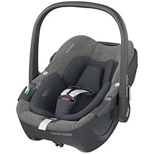 Maxi-Cosi Pebble 360 i-Size baby autostoel, 360° draaibare autostoel pasgeborenen, 0-15 maanden (40-83 cm), Met één hand draaibaar, ClimaFlow, Easy-in harnas, G-CELL-technologie, Essential Grey