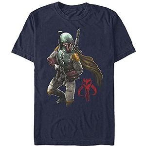 STAR WARS Mandalorian Warrior T-shirt voor heren, marineblauw, XXL