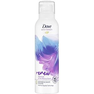 DOVE Bath Therapy Glow Douche- & Scheerschuim geschikt om mee te scheren onder de douche - 200 ml