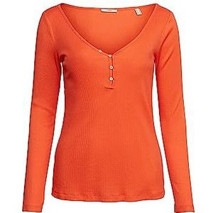 ESPRIT Dames 023ee1k315 T-shirt, 635/oranje rood, groot, 635/Oranje Rood, L