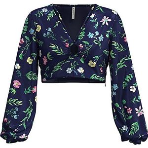 Pepe Jeans - Blouse - Marineblauw - 100% Viscose - Lange Mouwen