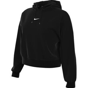 Nike Dames Top W Nk One Tf Po Hoodie Lbr, Zwart/Wit, FB5210-010, XL