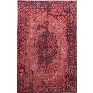 Benuta Vlak geweven tapijt Tosca rood 155x235 cm - Vintage tapijt in used look