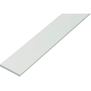 Alberts 498771 platte stang, kunststof, wit, 1000 x 20 x 2 mm, set van 20