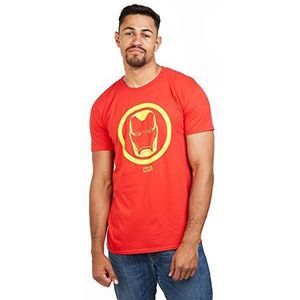 Marvel heren Iron Man embleem Mens Lrg T-shirt, rood (Red Red), (fabrikantmaat: Large)