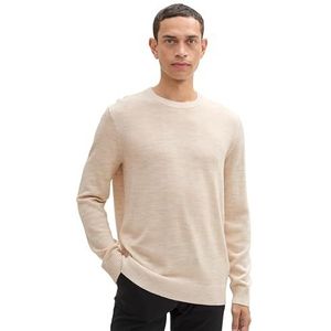 TOM TAILOR heren trui, 36107 - Light Sand Melange, XL