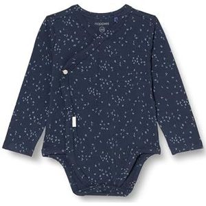 Noppies Norsik Romper voor baby's, uniseks, lange mouwen, allover print, Black Iris - P554, 68 cm