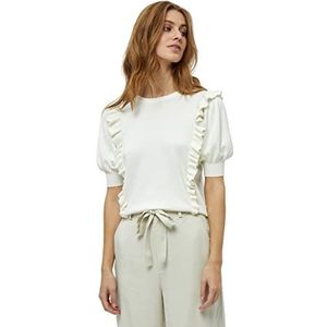 Minus Vesia Knit T-Shirt | Witte T-shirts voor Dames UK | Lente T-shirt | Maat L