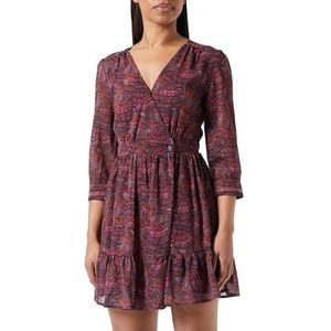 Scotch & Soda Dames Wrap Mini Dress Casual Jurk, Feather Bordeaux 6379, 34, Feather Bordeaux 6379, 34