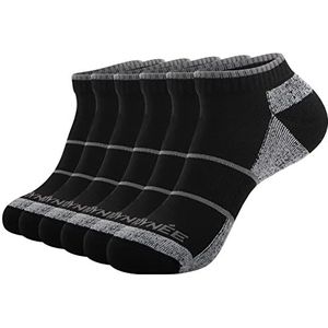 JOYNÉE Mens Low Cut Athletic Cushion Socks Comfort Running Ankle Socks with Moisture Wicking 6 Pack