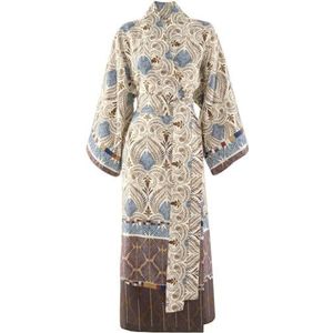 BASSETTI Nairobi kimono gemaakt van 100% katoensatijn in de kleur Caffe M1, maat: S-M - 9332200