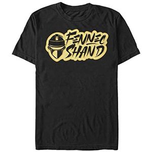 Star Wars Uniseks Fennec Shand Text Logo Organic Short Sleeve T-Shirt, zwart, XL