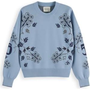 SCOTCH & SODA - Trui - Marine - Lichtblauw - Goud