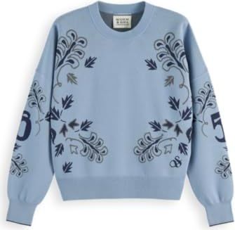 SCOTCH & SODA - Trui - Marine - Lichtblauw - Goud