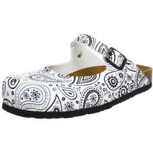 Dr. Brinkmann dames 600269 slippers, wit, zwart, wit 3, 40 EU