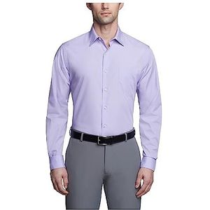 Van Heusen Herenoverhemd getailleerd poplin effen, Lavendel, 18 Neck / 36-37 Sleeve