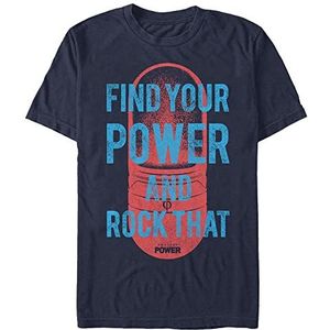 Netflix Unisex Project Rock That Power Organic T-shirt met korte mouwen, marineblauw, S, marineblauw, S