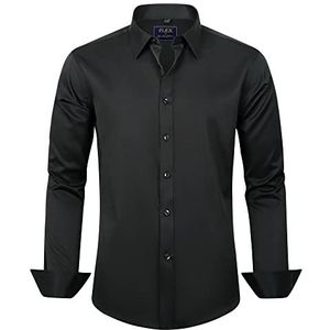 J.VER Herenhemd met button-down-kraag, zwart, 4XL