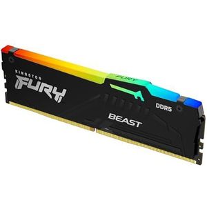 Kingston FURY Beast Zwart RGB EXPO 32GB 6000MT/s DDR5 CL30 DIMM Desktop Gaming Geheugen Single Module - KF560C30BBEA-32