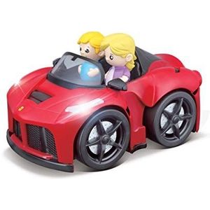 BB Junior Ferrari Poppin' Drivers: speelgoedauto LaFerrari Aperta, met speelfiguren, licht en geluid, vanaf 12 maanden, rood (16-81002)